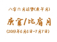 2019年八字庚午月运势：庚金/比肩月
