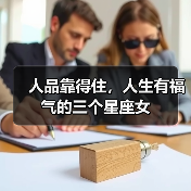人品靠得住，人生有福气的三个星座女