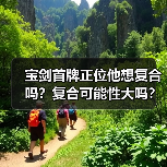 宝剑首牌正位他想复合吗？复合可能性大吗？（图1）