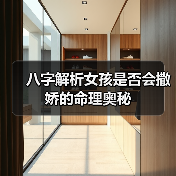 八字解析女孩是否会撒娇的命理奥秘（图3）