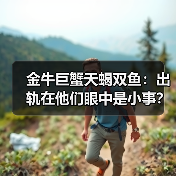 金牛巨蟹天蝎双鱼:出轨在他们眼中是小事?(图2) 金牛巨蟹天蝎双鱼:出轨在他们眼中是小事?(图2)