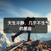 天生冷静,几乎不生气的星座(图1) 天生冷静,几乎不生气的星座(图1)