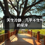 天生冷静,几乎不生气的星座(图2) 天生冷静,几乎不生气的星座(图2)