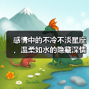 感情中的不冷不淡星座，温柔如水的隐藏深情（图4）