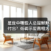 星座中哪些人总是默默付出?低调示爱真相大揭秘(图1) 星座中哪些人总是默默付出?低调示爱真相大揭秘(图1)