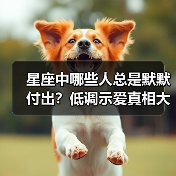 星座中哪些人总是默默付出?低调示爱真相大揭秘(图4) 星座中哪些人总是默默付出?低调示爱真相大揭秘(图4)