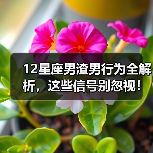 12星座男渣男行为全解析，这些信号别忽视！（图1）