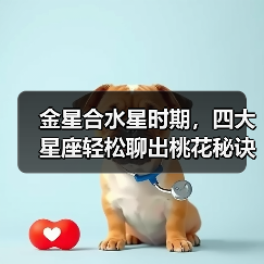 金星合水星时期，四大星座轻松聊出桃花秘诀（图1）