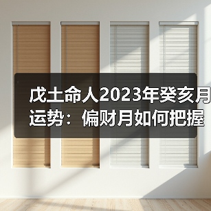 戊土命人2023年癸亥月运势:偏财月如何把握机遇?(图3) 戊土命人2023年癸亥月运势:偏财月如何把握机遇?(图3)