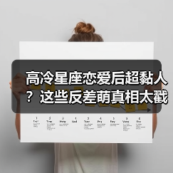 高冷星座恋爱后超黏人？这些反差萌真相太戳人！（图2）
