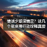 情话少却深情足?这几个星座用行动诠释真爱(图1) 情话少却深情足?这几个星座用行动诠释真爱(图1)