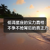 低调星座的实力真相:不争不抢背后的真正力量(图2) 低调星座的实力真相:不争不抢背后的真正力量(图2)