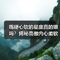 嘴硬心软的星座真的狠吗？揭秘高傲内心柔软的真面目