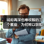 城府再深也难收服的三个星座，为何难以驯服？