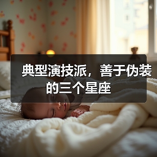 典型演技派，善于伪装的三个星座