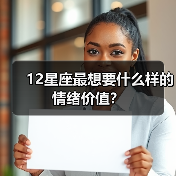 12星座最想要什么样的情绪价值？