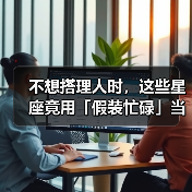 不想搭理人时，这些星座竟用「假装忙碌」当挡箭牌？