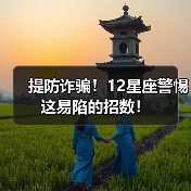 提防诈骗！12星座警惕这易陷的招数！