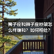 狮子座和狮子座吵架怎么样缓和？如何相处？（图3）