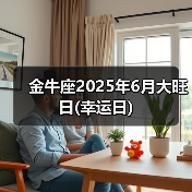 金牛座2025年6月大旺日(幸运日)